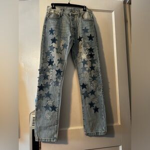 Distressed Star Denim